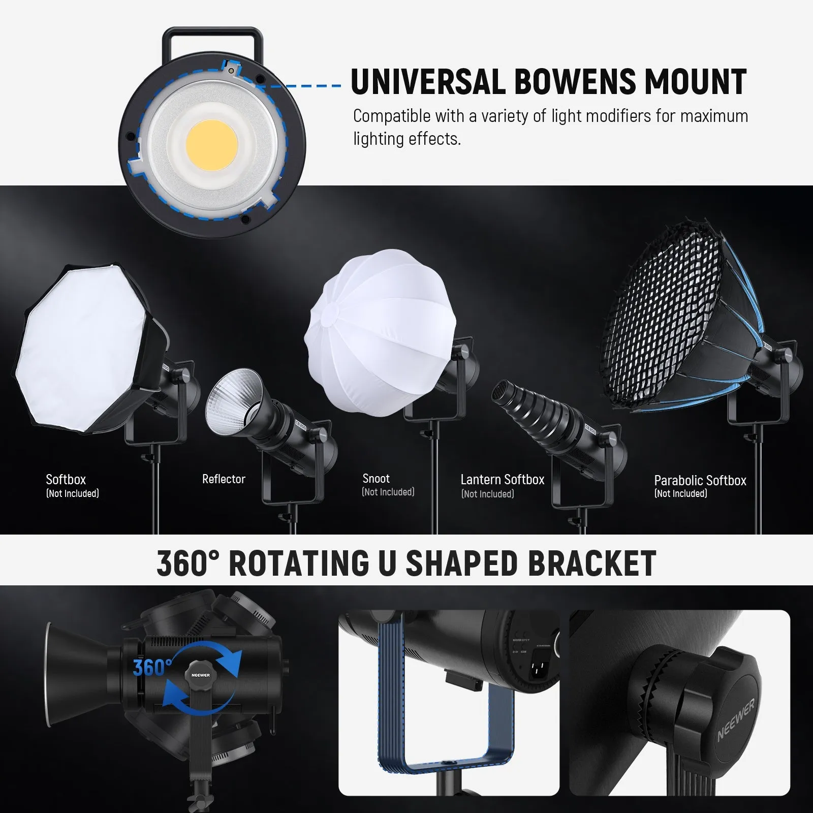 NEEWER CB200 210W Bowens Mount COB LED Video Light