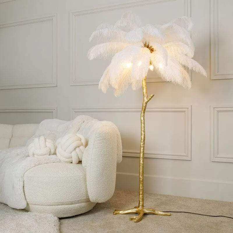 Ohio Gold Feather Floor Lamp