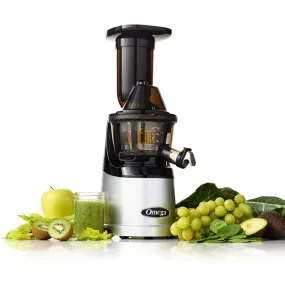 Omega MMV700S Mega Mouth Vertical 240-Watt Low Speed Juicer, Silver