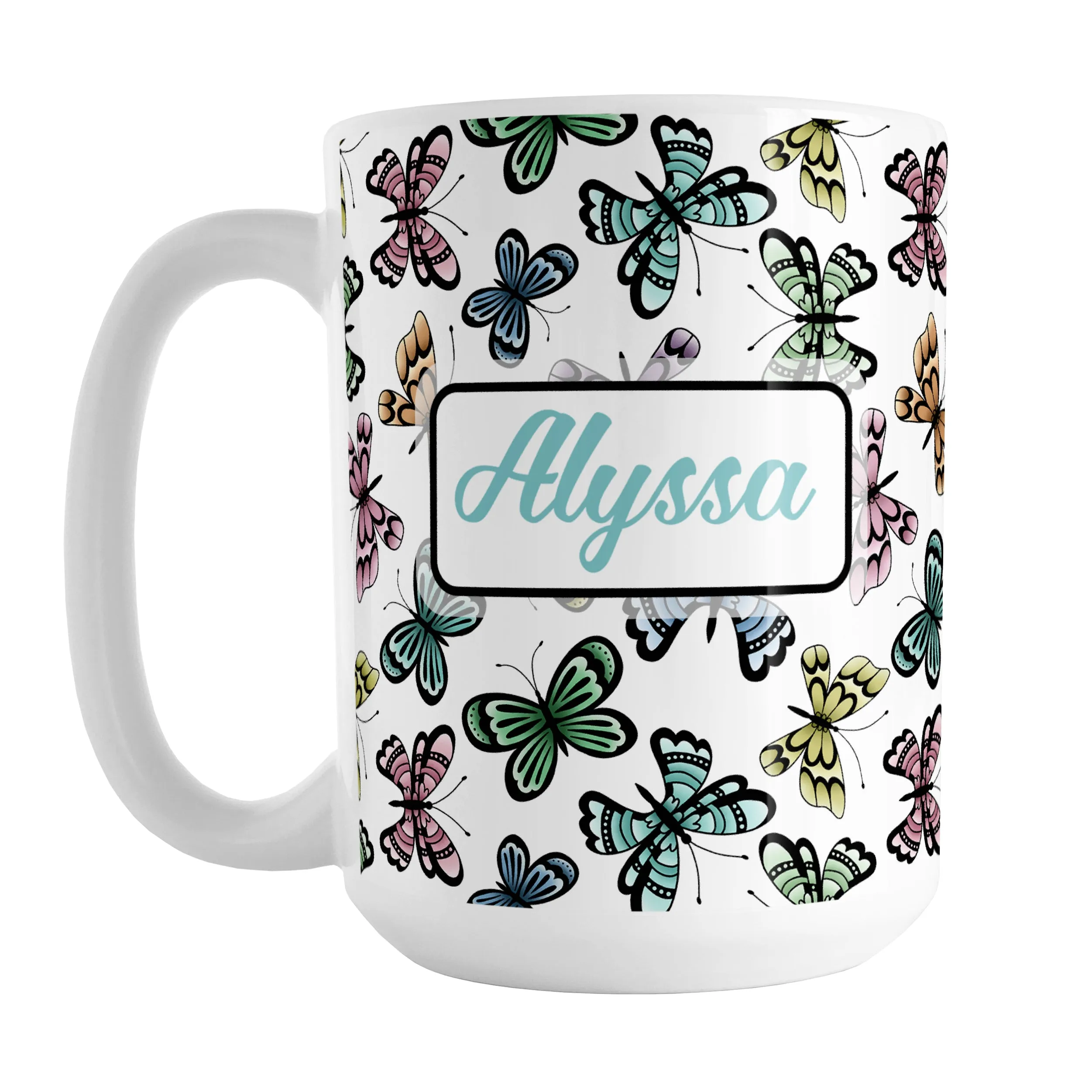 Personalized Pretty Butterfly Pattern Mug