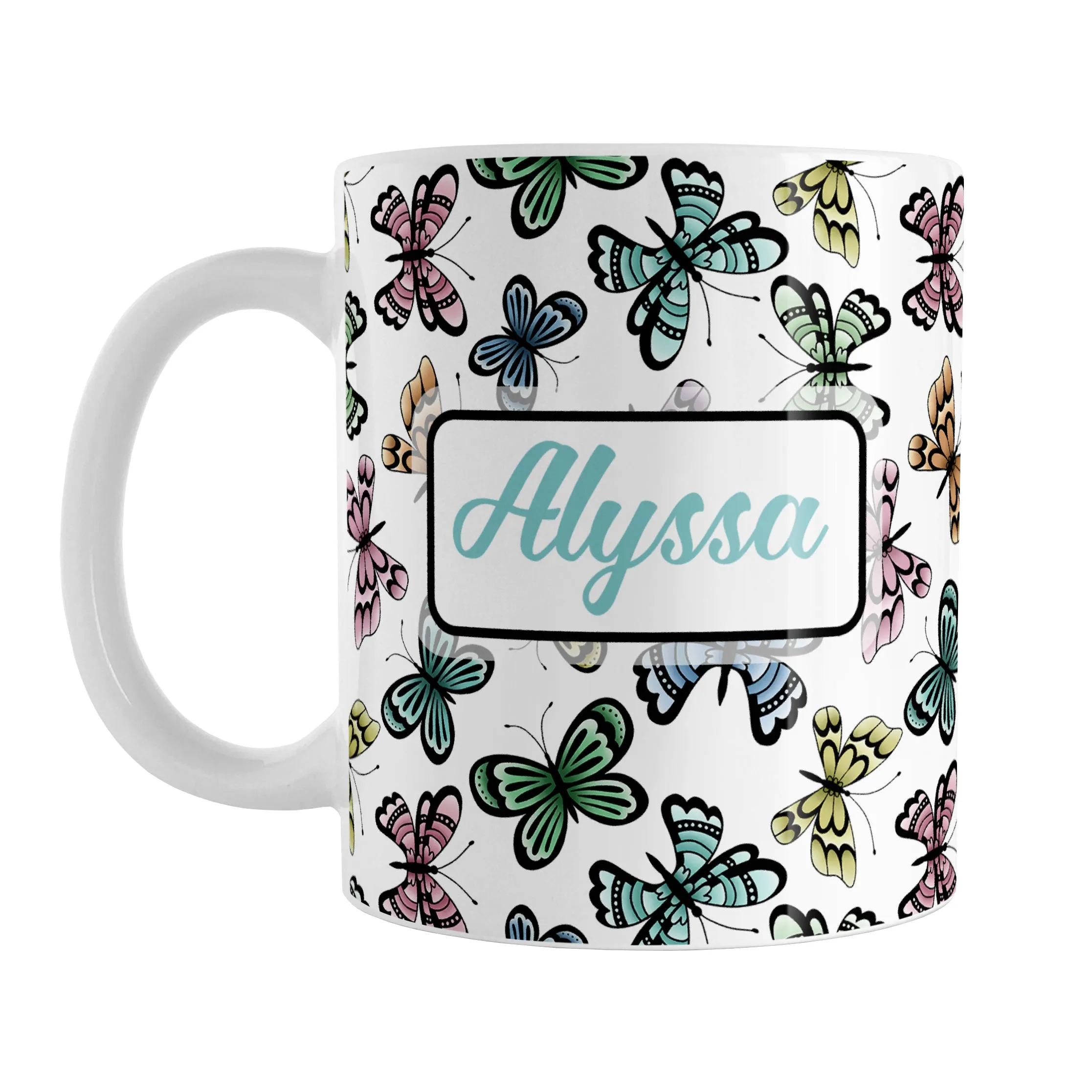 Personalized Pretty Butterfly Pattern Mug