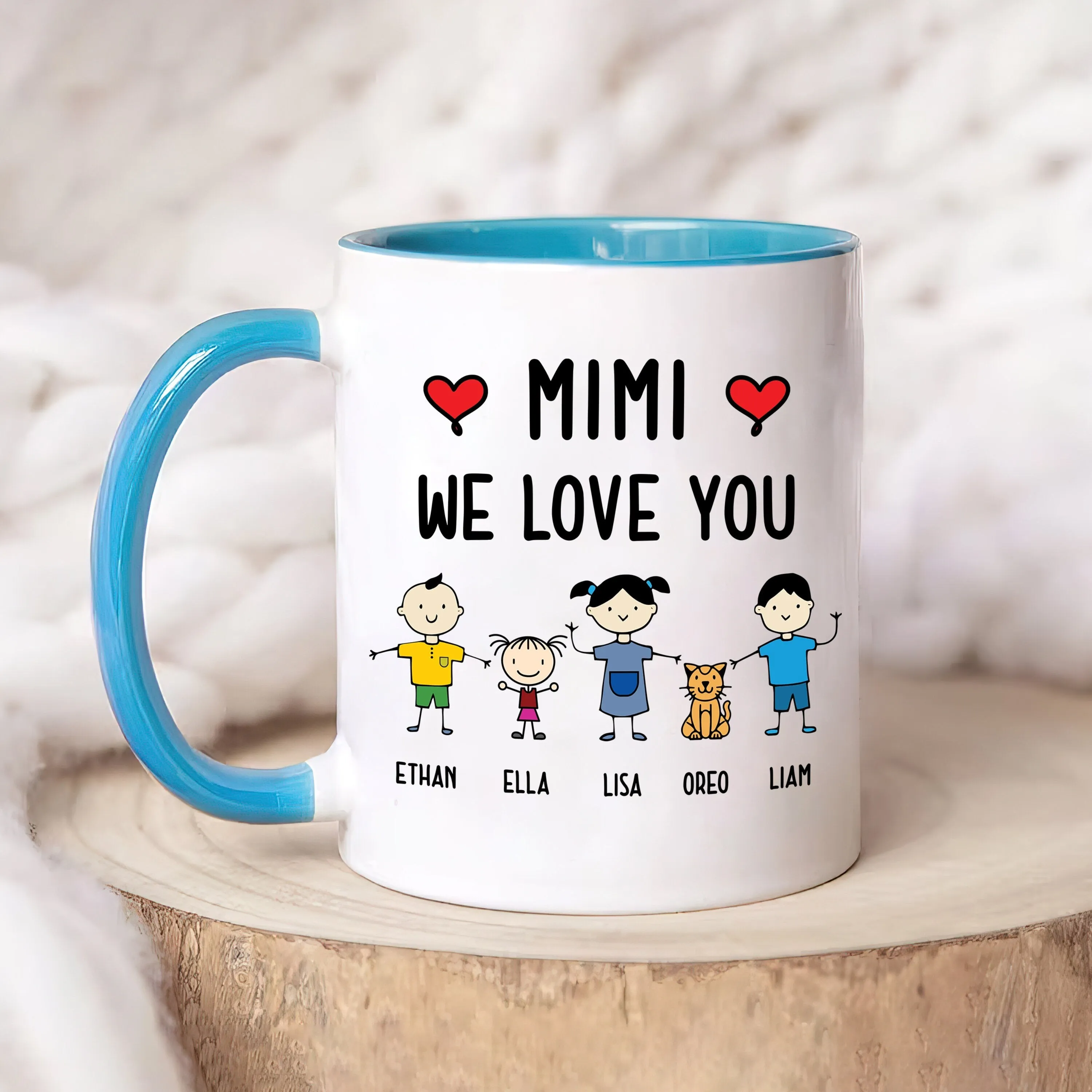 Personalized This Mom Belongs To Mug, Custom Mom Coffee Mug With Kids Names, We Love You Mom Birthday Gift, Christmas, Mother's Day Gift