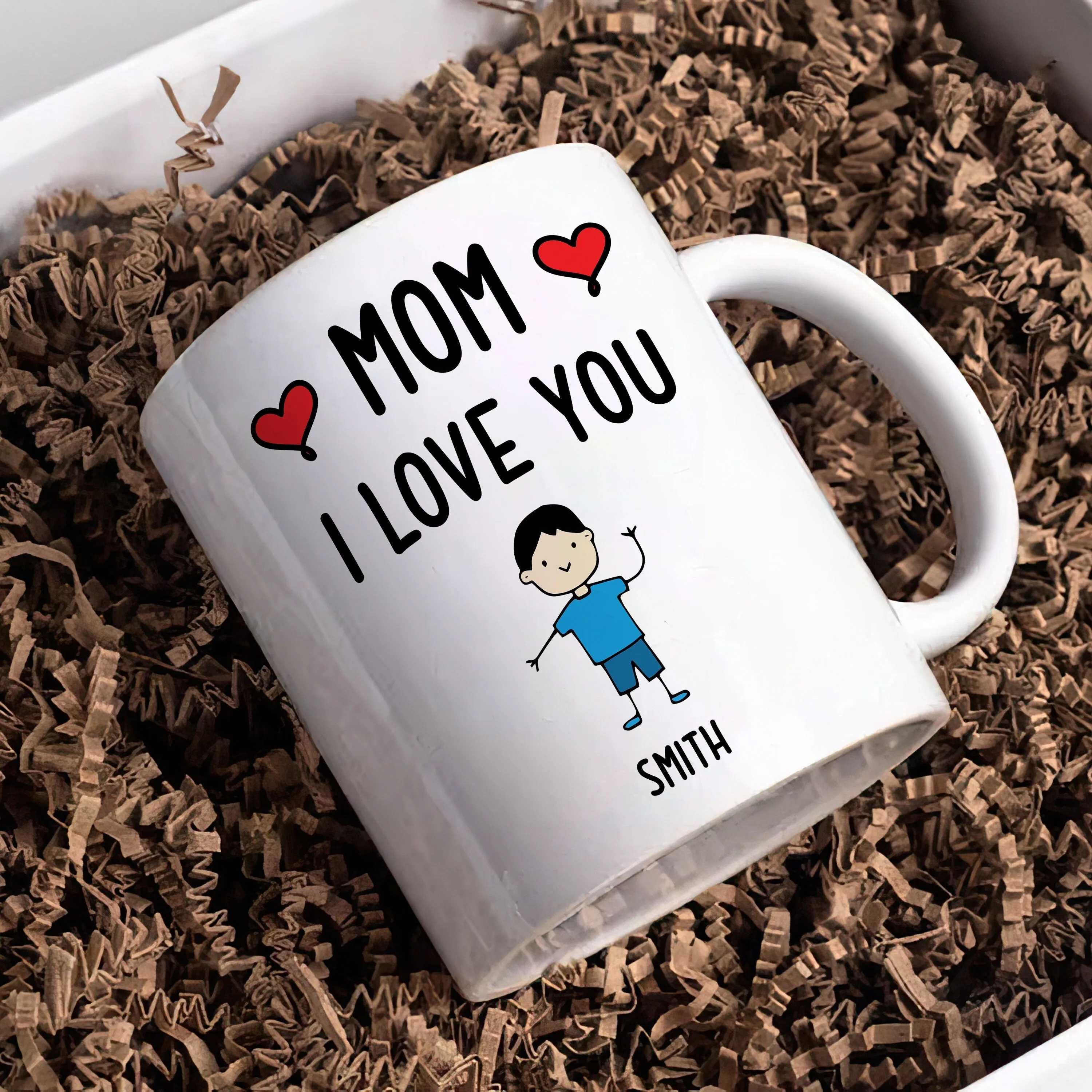 Personalized This Mom Belongs To Mug, Custom Mom Coffee Mug With Kids Names, We Love You Mom Birthday Gift, Christmas, Mother's Day Gift