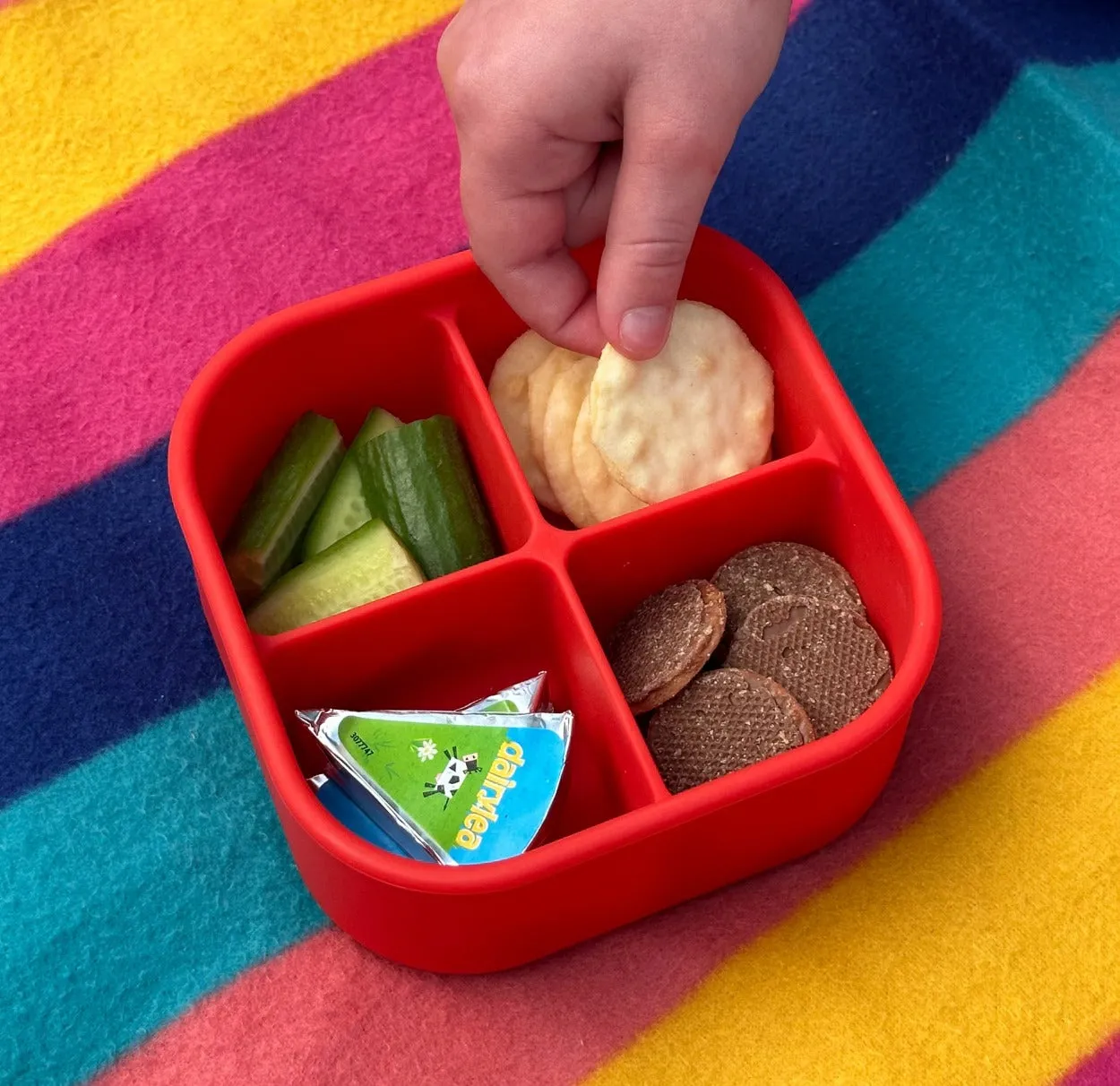 Pick Plates Silicone Snack Box - Red