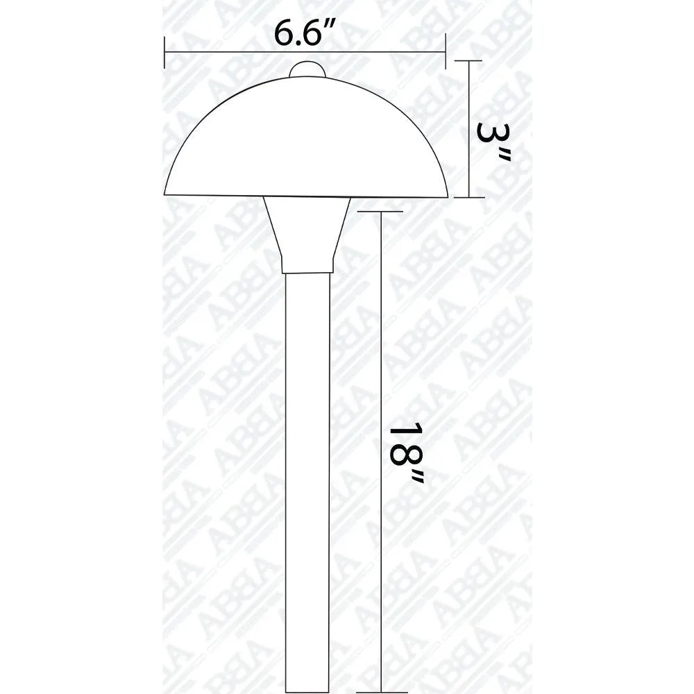 PLB08 Brass LED Globe Low Voltage Pathway Outdoor Landscape Lighting Fixture