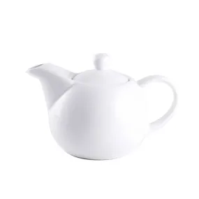 Porceletta Ivory Porcelain Tea pot coup shape