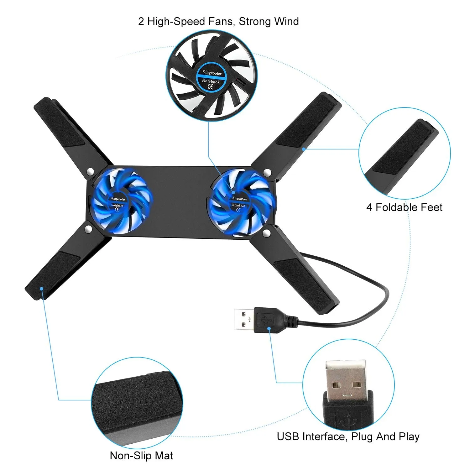 Portable Notboook Cooler Pad