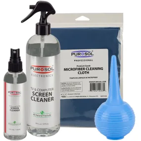 Purosol Screen Cleaning Kit w/ Air Pro, Large Cloth