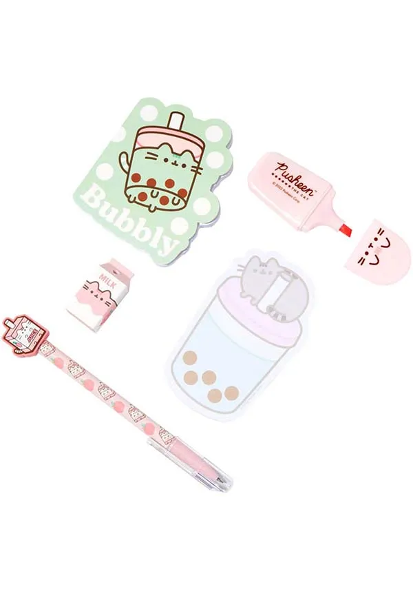 Pusheen Sips | STATIONERY SET [In Plastic Cup]