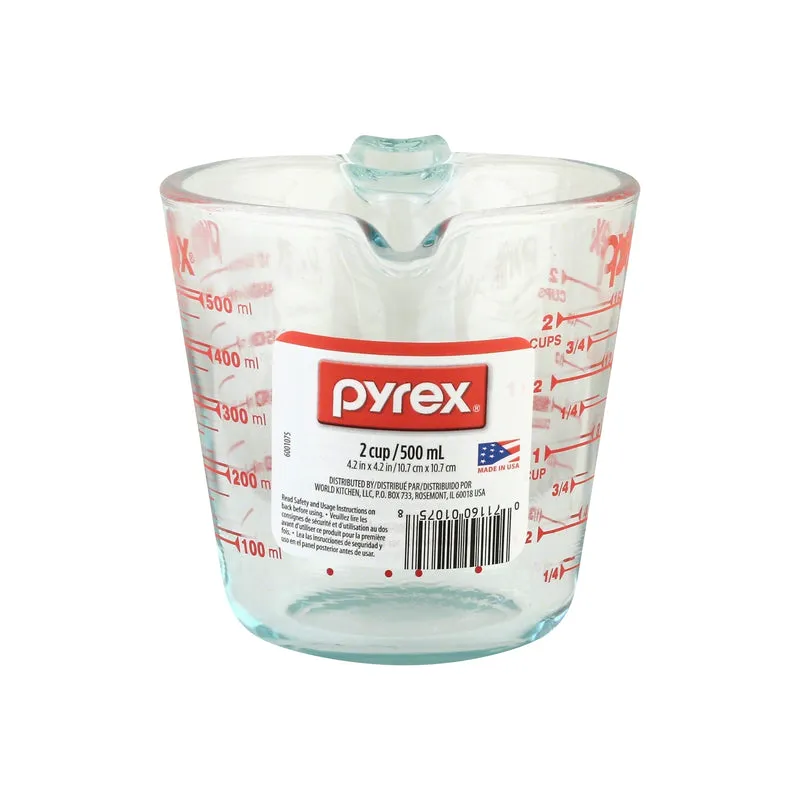 Pyrex 2 cups Glass Clear Measuring Cup