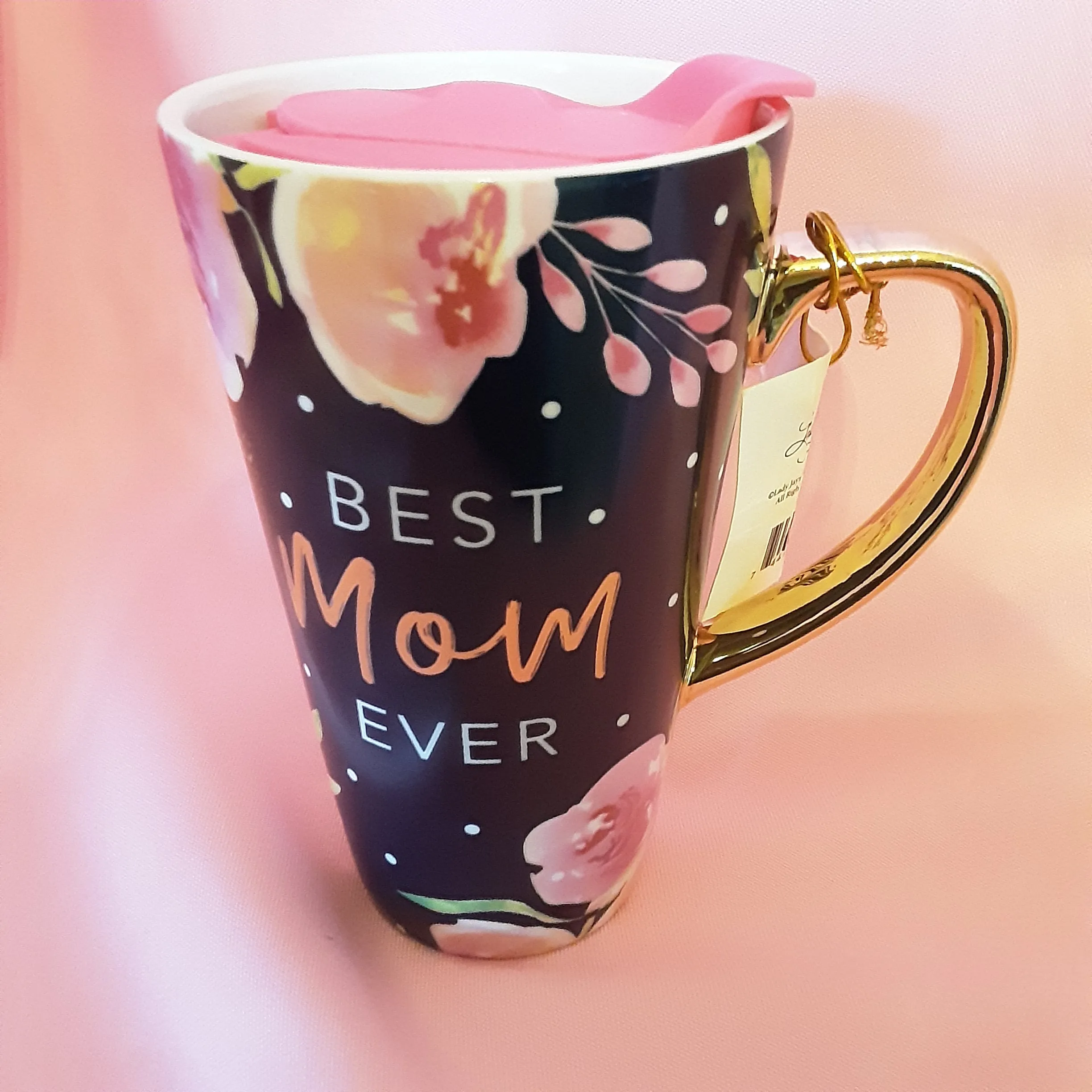 "Best Mom Ever" Porcelain Travel Coffee Mug