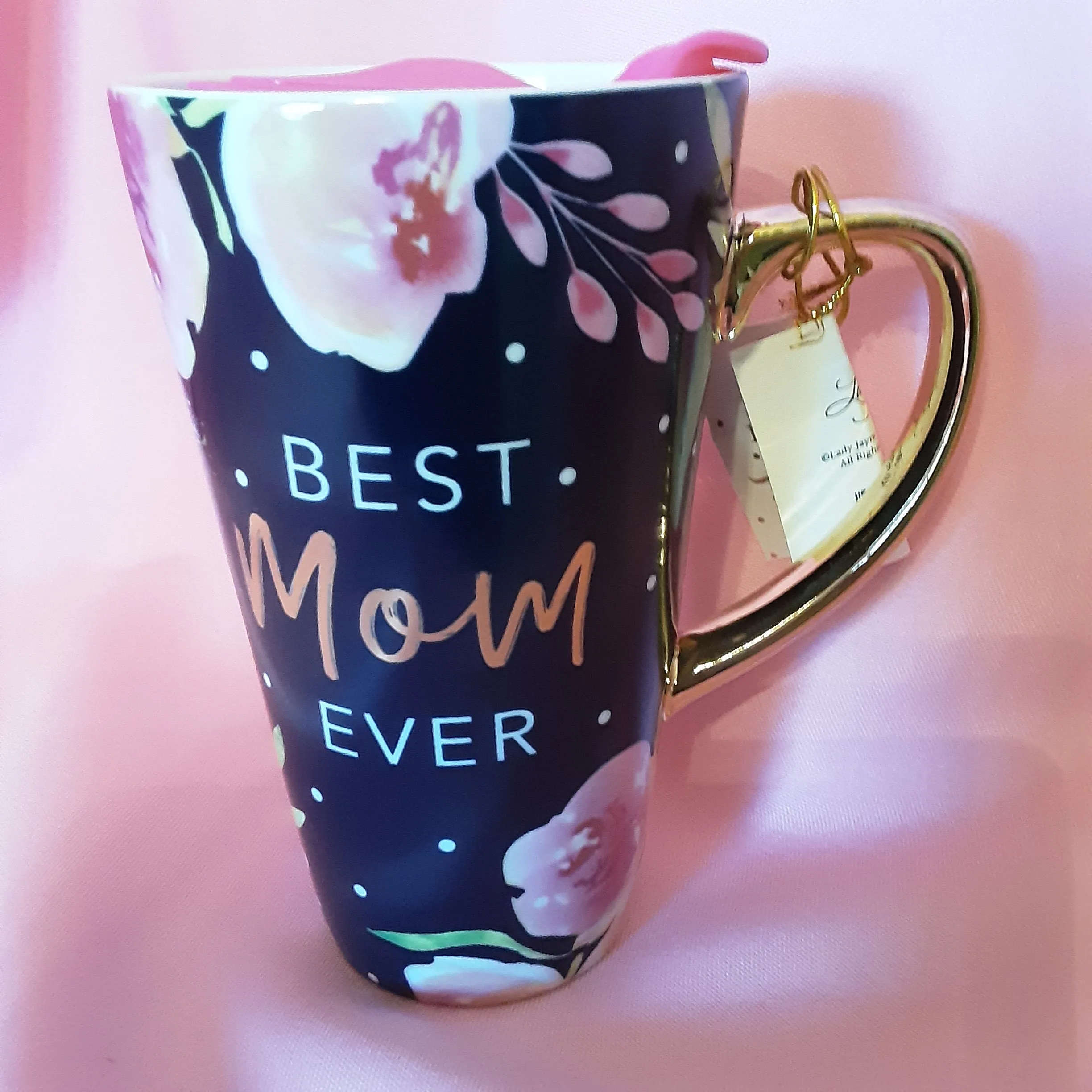 "Best Mom Ever" Porcelain Travel Coffee Mug