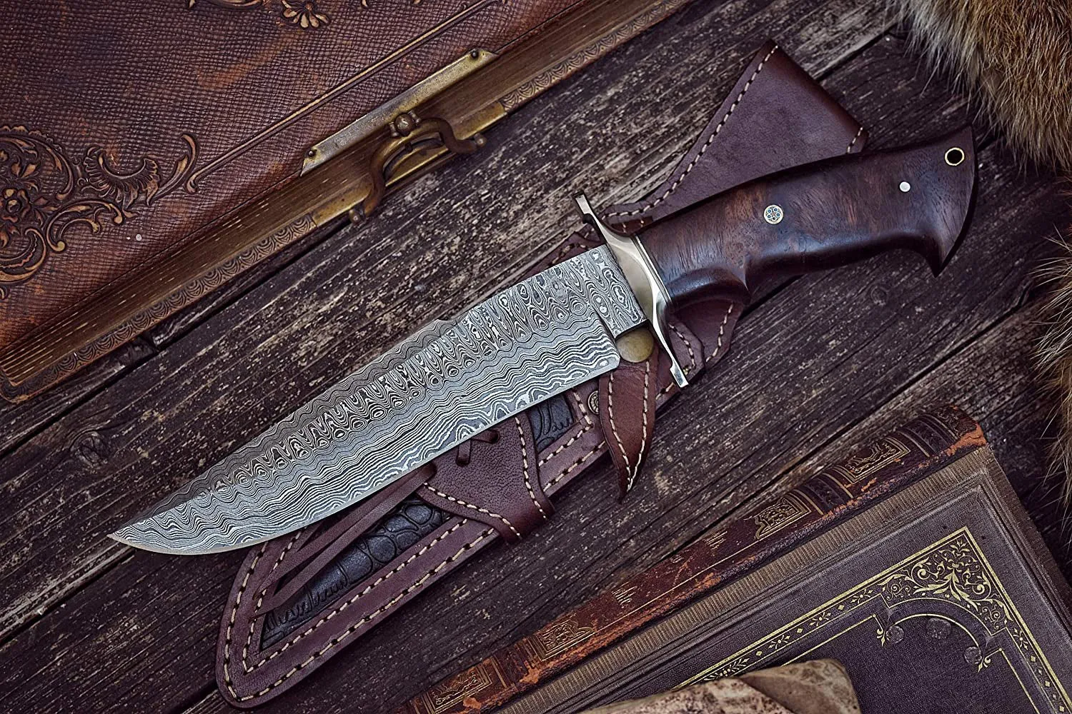 Raptor Damascus Hunting Knife