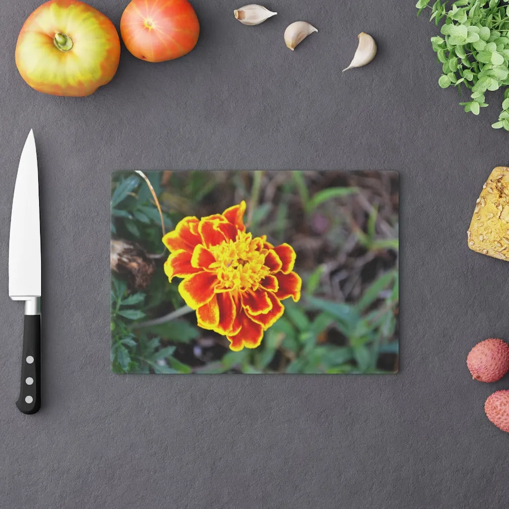 Red and Yellow Flower Cutting Board