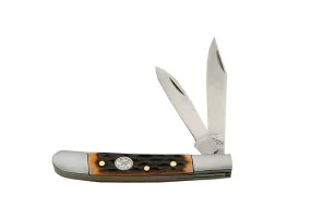 Rite Edge 2-Blade Trapper Pocket Knife with Jig Bone Handle