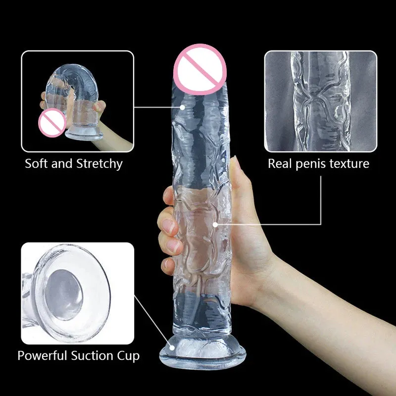 Romulus Dildo Basics Jelly Dildo Various 6 Sizes Body Safe TPE Strong Suction Cup