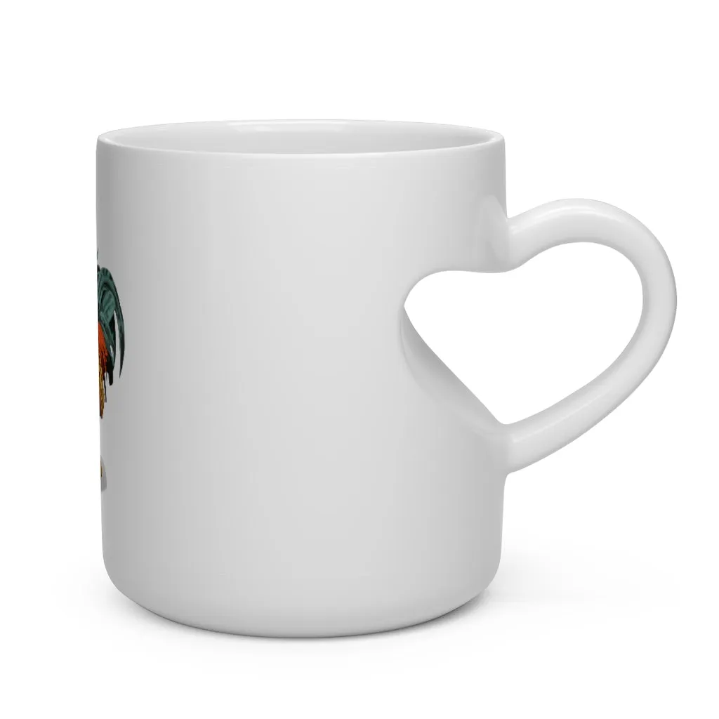 Rooster Heart Shape Mug