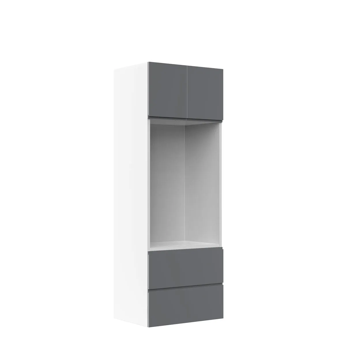 RTA - Lacquer Grey - Micro-Oven Tall Cabinet | 30"W x 84"H x 23.8"D