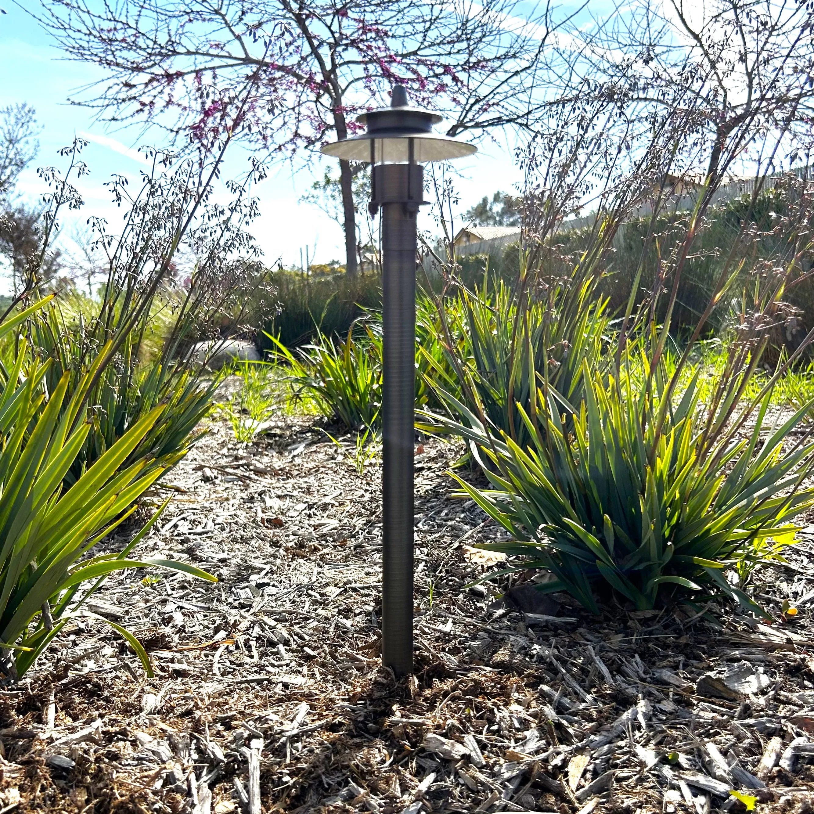 Sable Solid Cast Brass Adjustable Pathway Light Natural Bronze