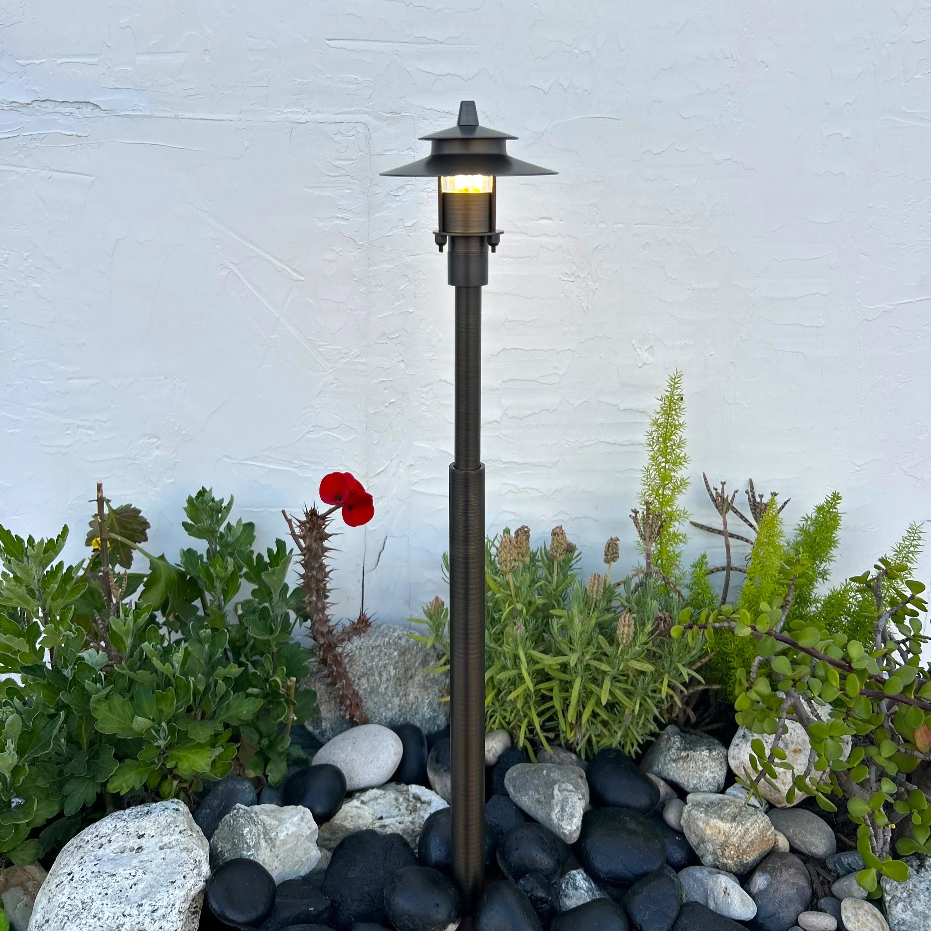 Sable Solid Cast Brass Adjustable Pathway Light Natural Bronze