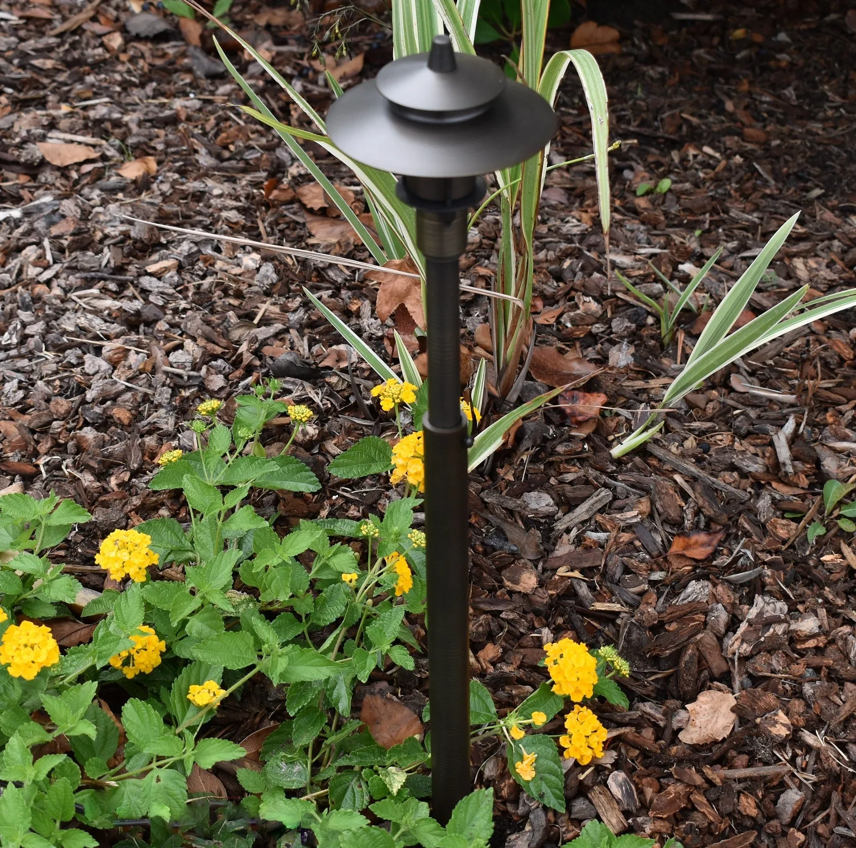 Sable Solid Cast Brass Adjustable Pathway Light Natural Bronze