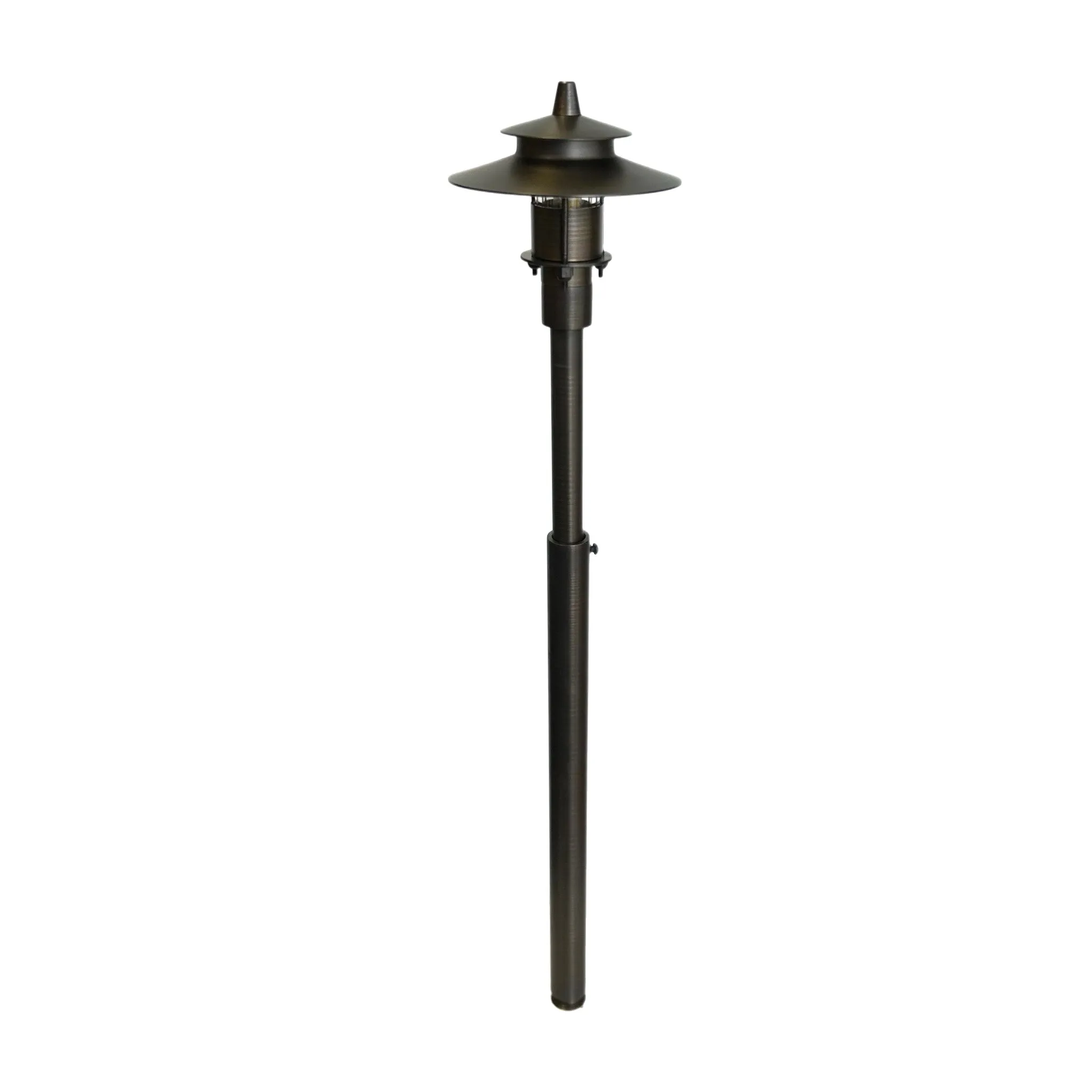 Sable Solid Cast Brass Adjustable Pathway Light Natural Bronze