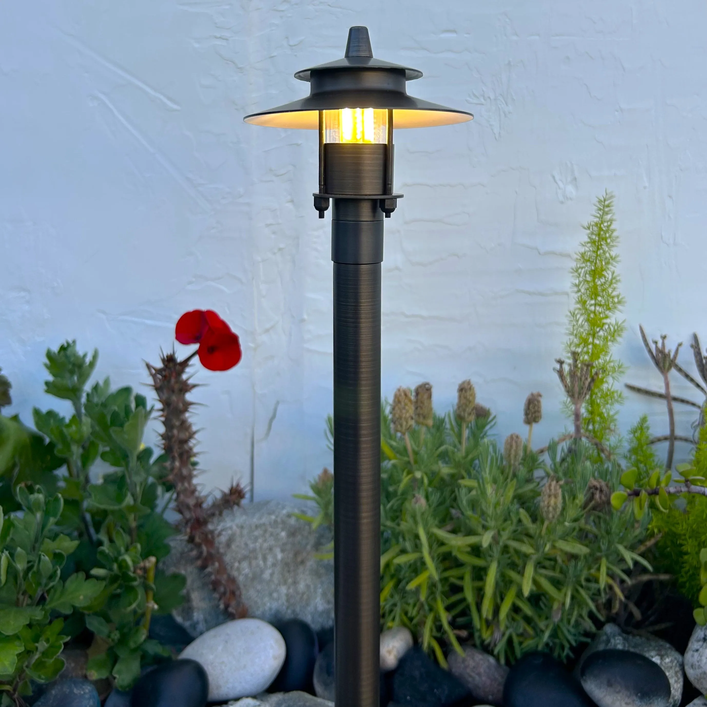 Sable Solid Cast Brass Adjustable Pathway Light Natural Bronze