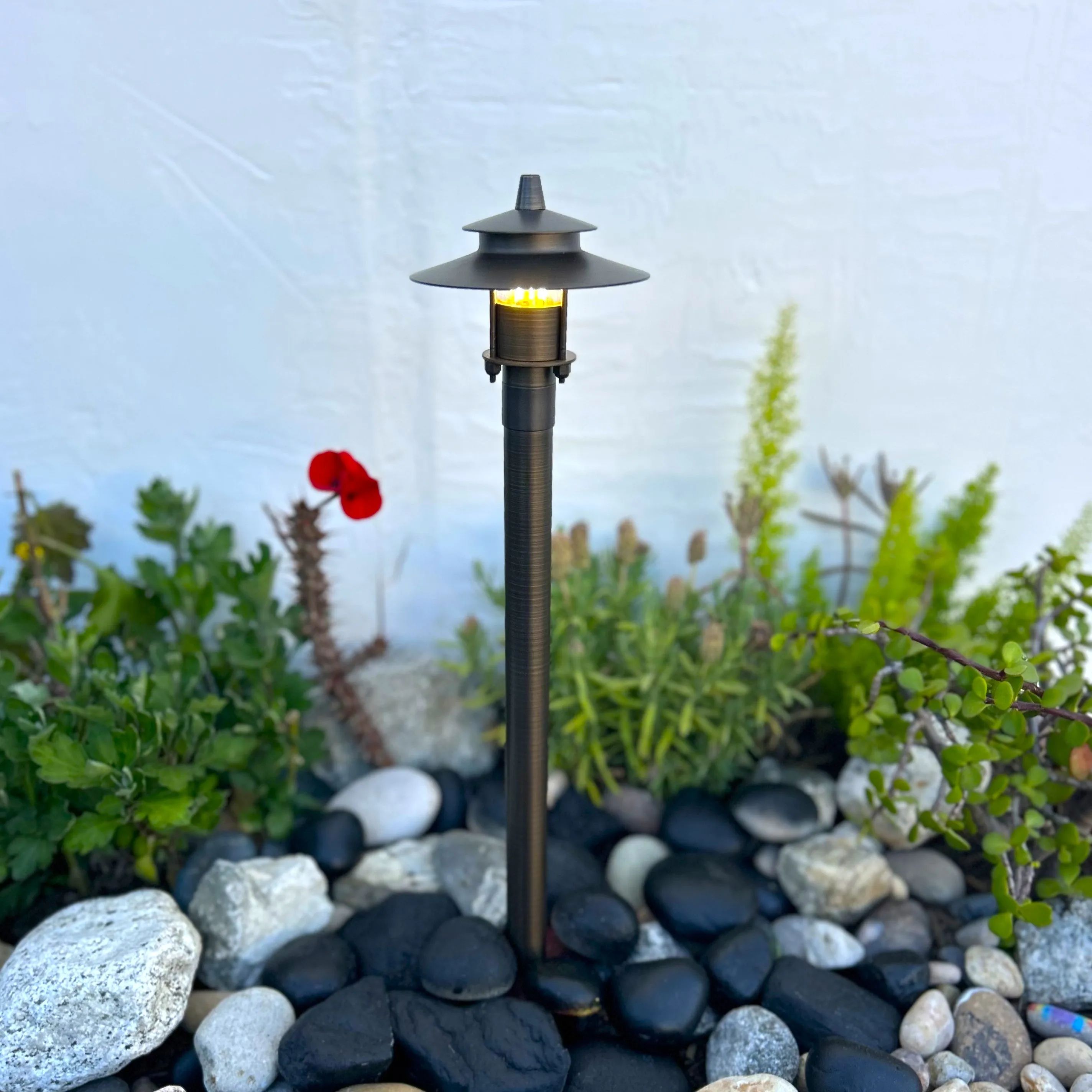 Sable Solid Cast Brass Adjustable Pathway Light Natural Bronze