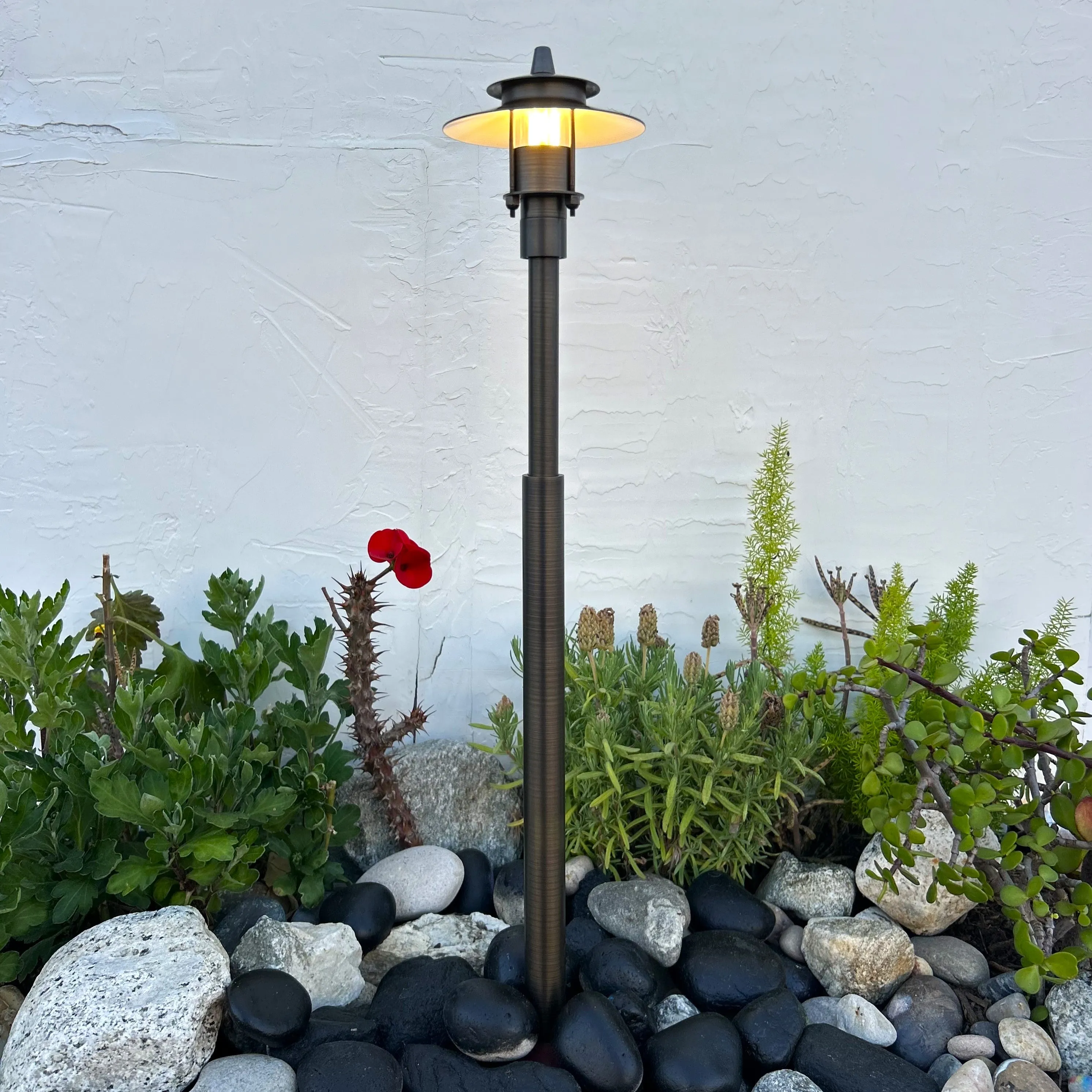 Sable Solid Cast Brass Adjustable Pathway Light Natural Bronze