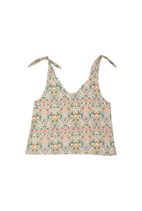 SAMPLE - Tie Top Tank - Fan Floral