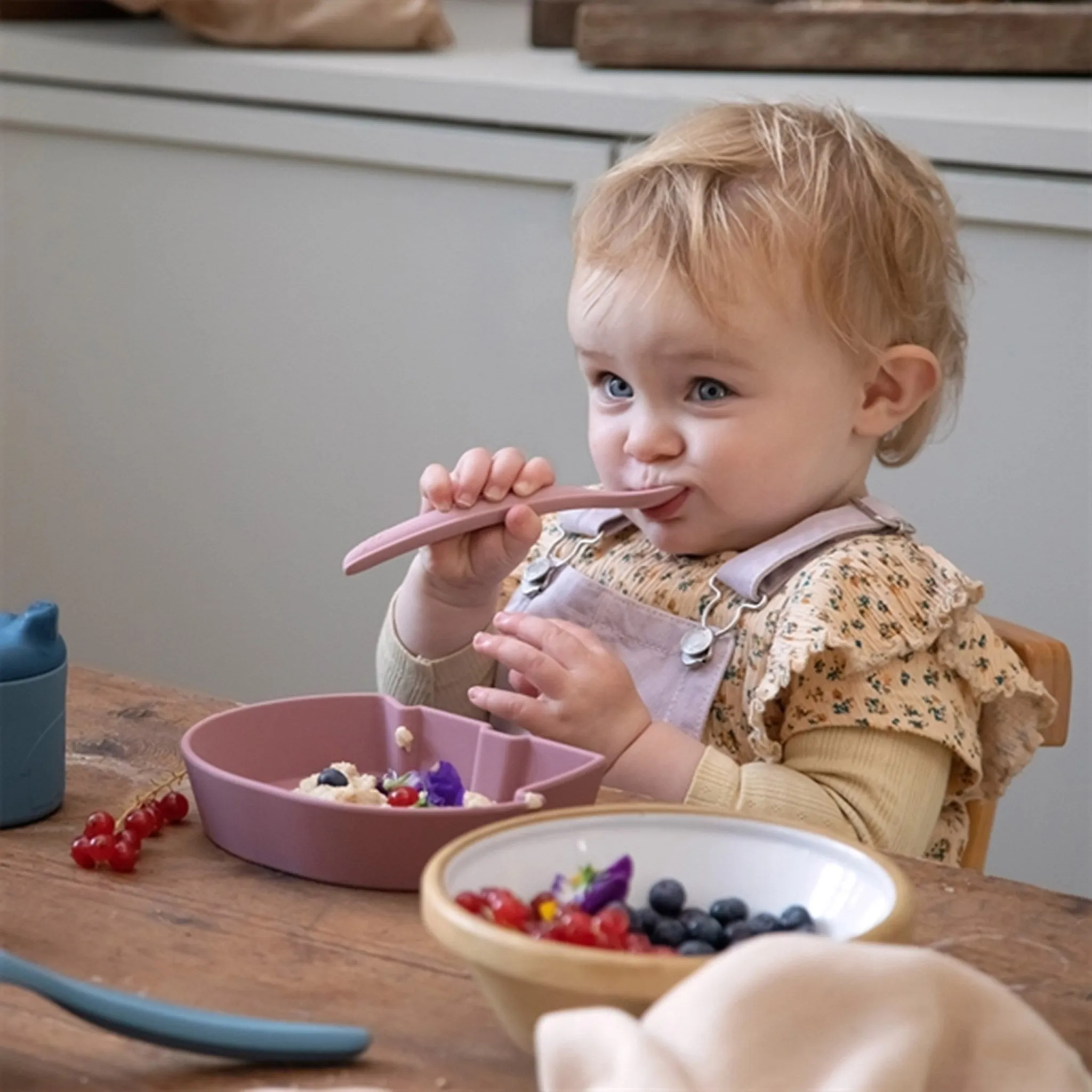 Sebra Silikone Spoon Set Blossom Pink