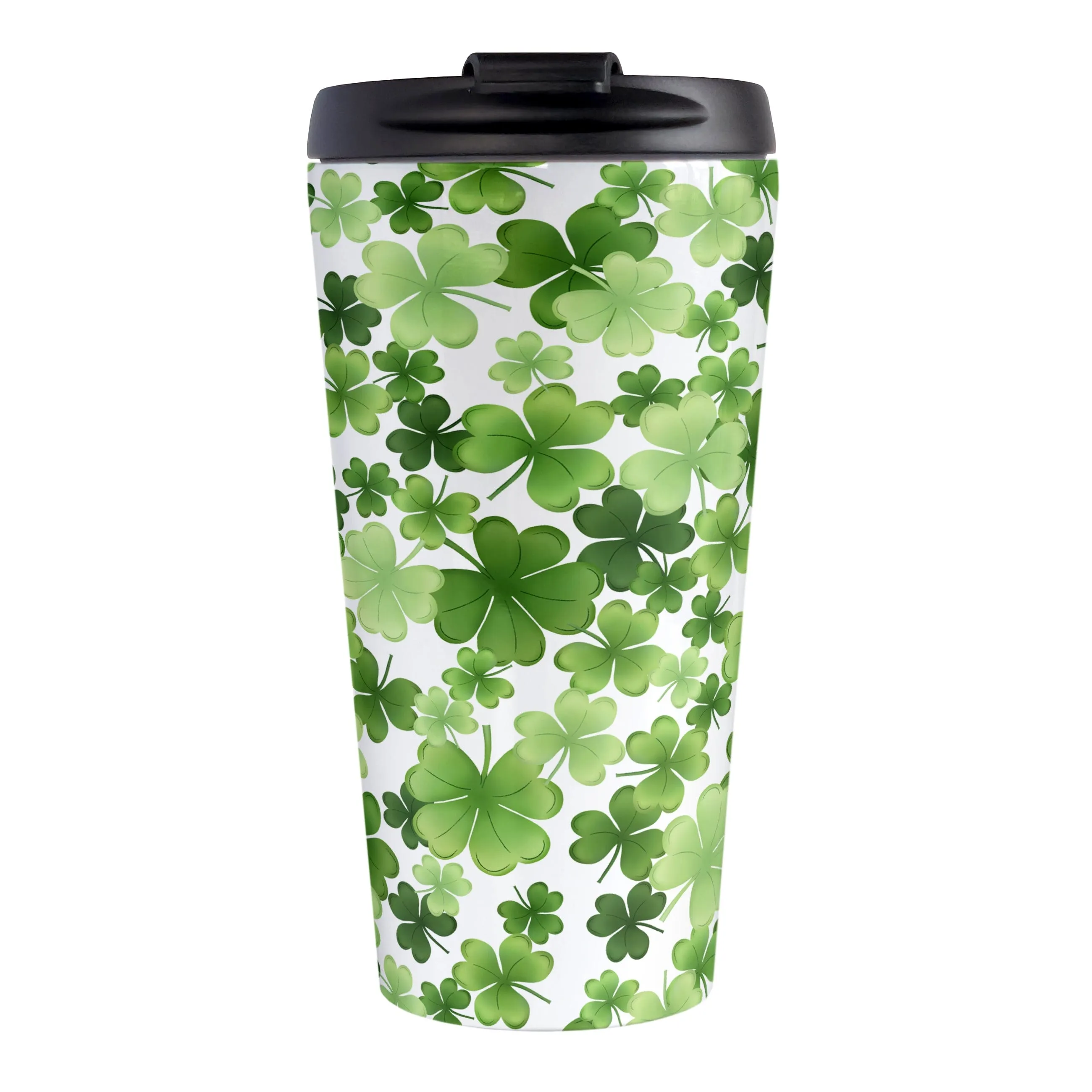 Shamrocks and 4-Leaf Clovers Travel Mug