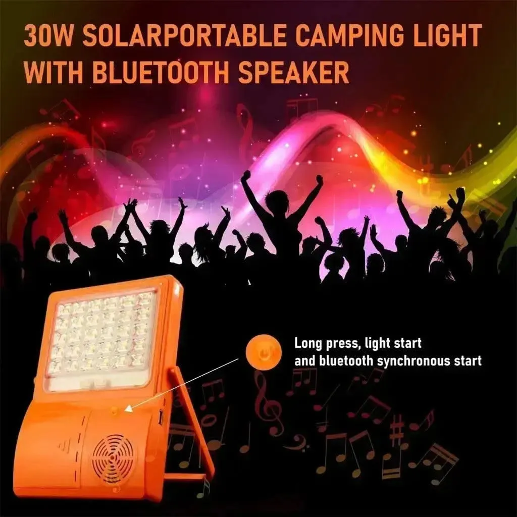 Solar Charging Light For Home Portable Lamp With USB Mobile Charger And Bluetooth Speaker (Waterproof)