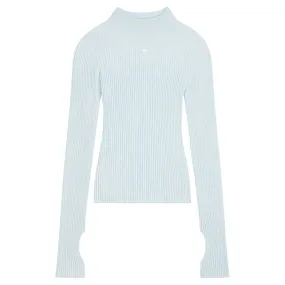 Solar Light Rib Mockneck Sweater