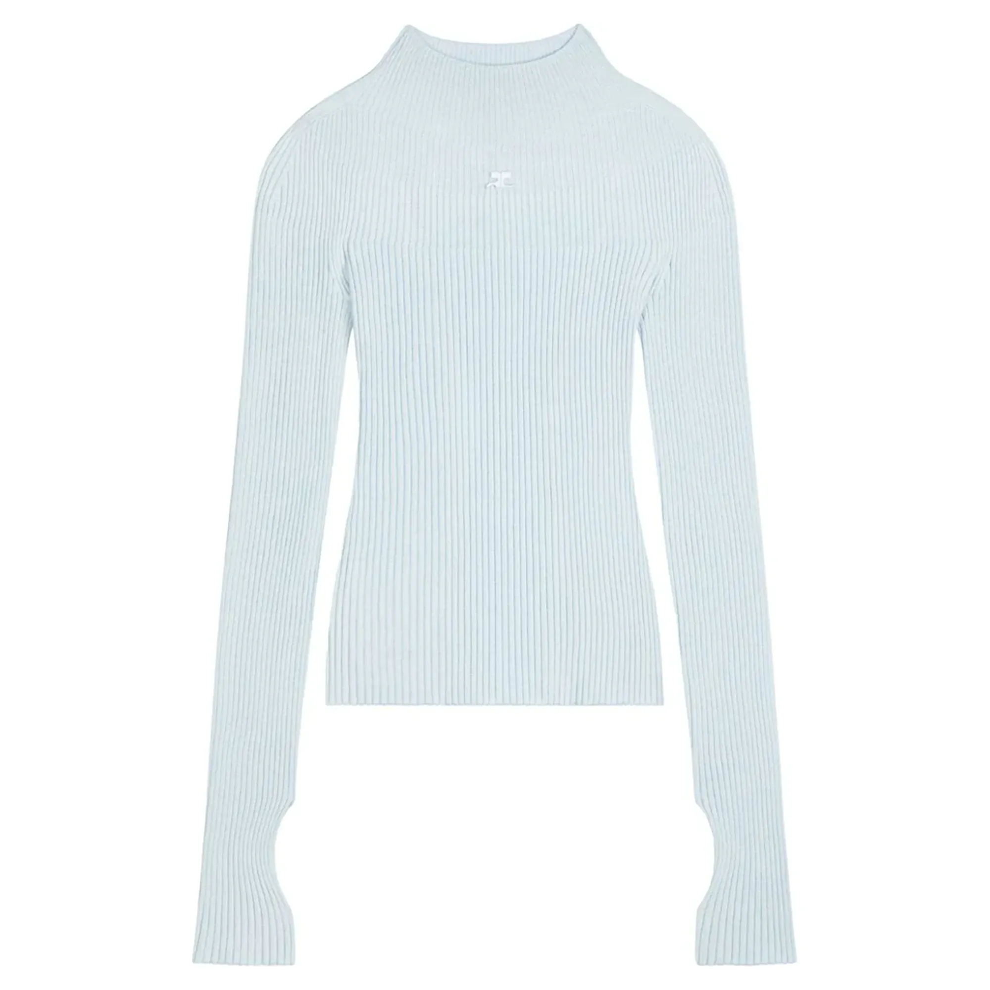 Solar Light Rib Mockneck Sweater