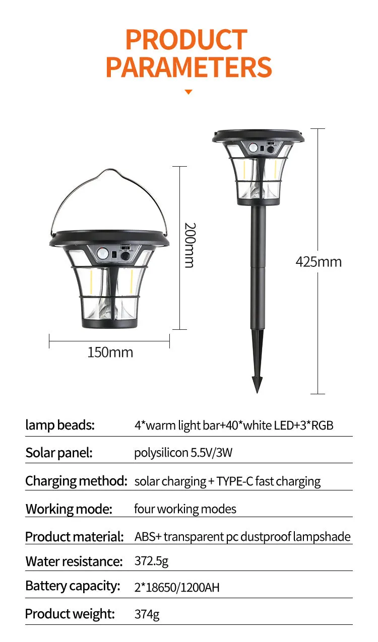 Solar Motion Landsacape Lantern Outdoor Hanging Light Q-Sd09