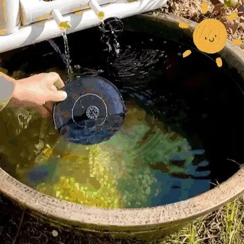 Solar powered fountain pump for garden and patio