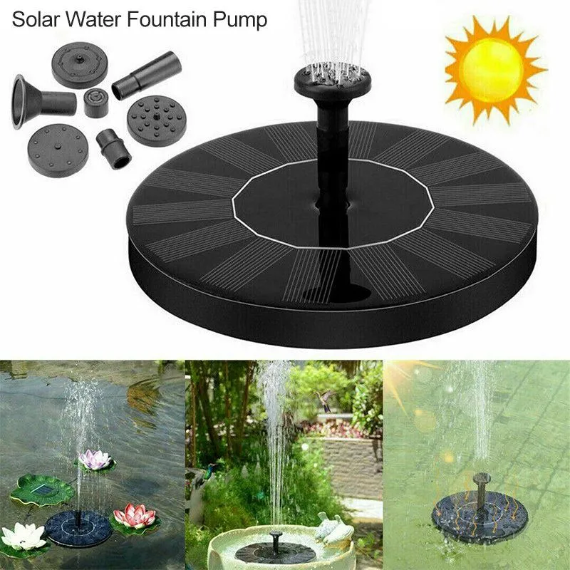 Solar powered fountain pump for garden and patio