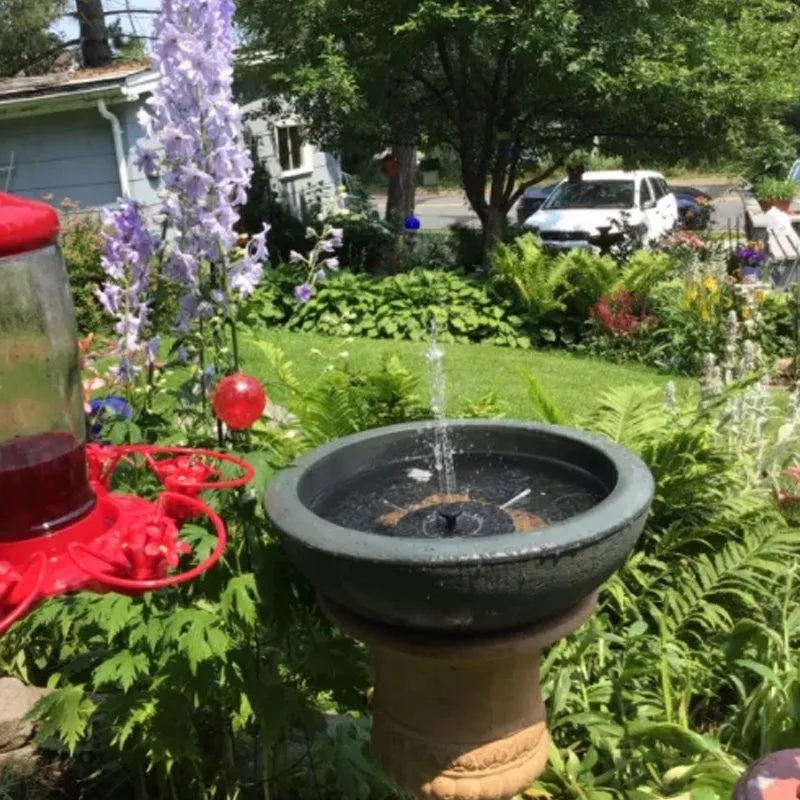 Solar powered fountain pump for garden and patio