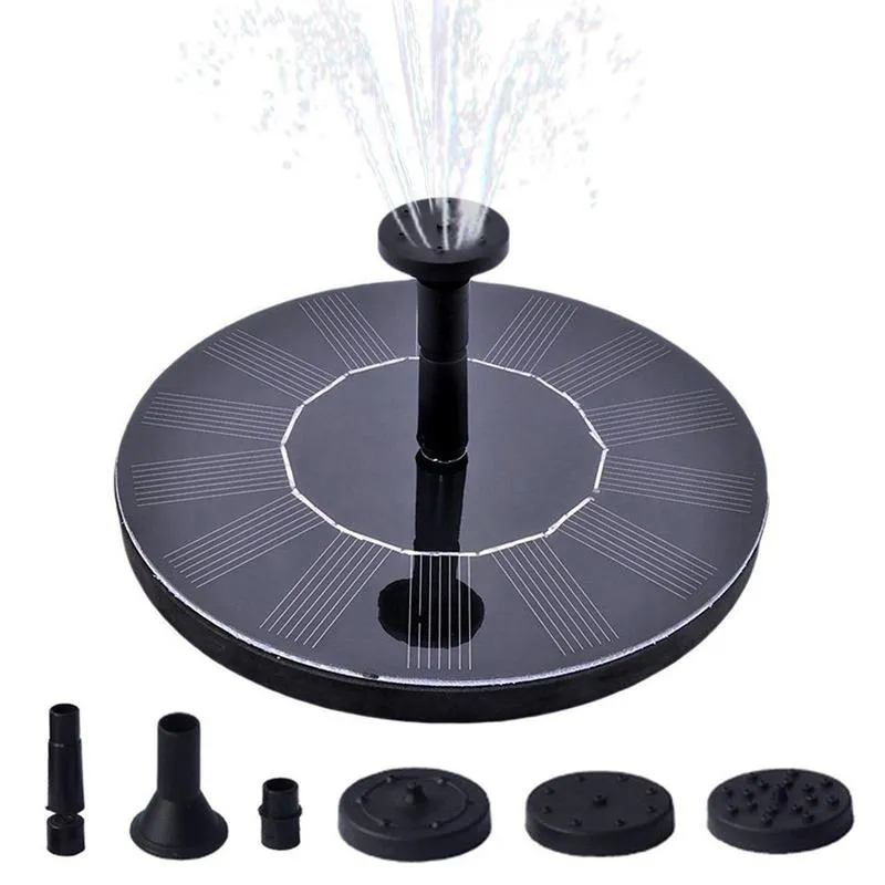 Solar powered fountain pump for garden and patio