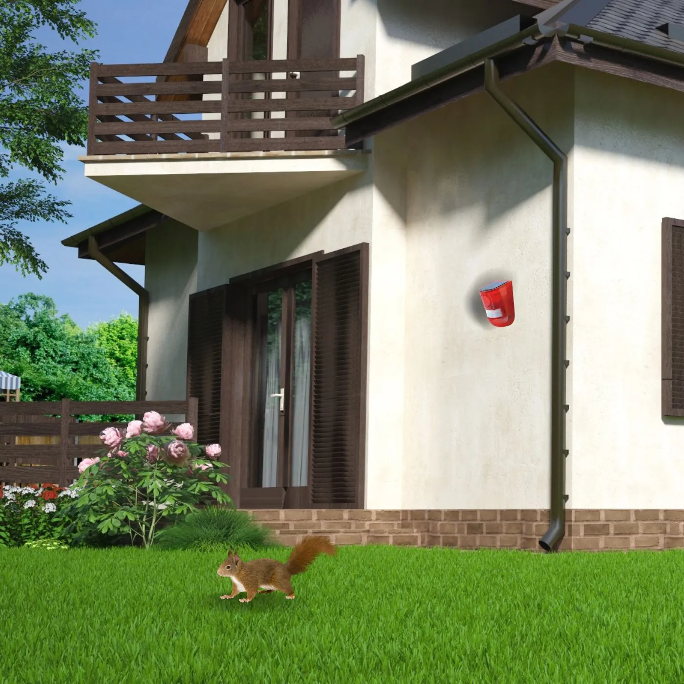 Solar Sound Alarm Motion-Activated Squirrel Repeller