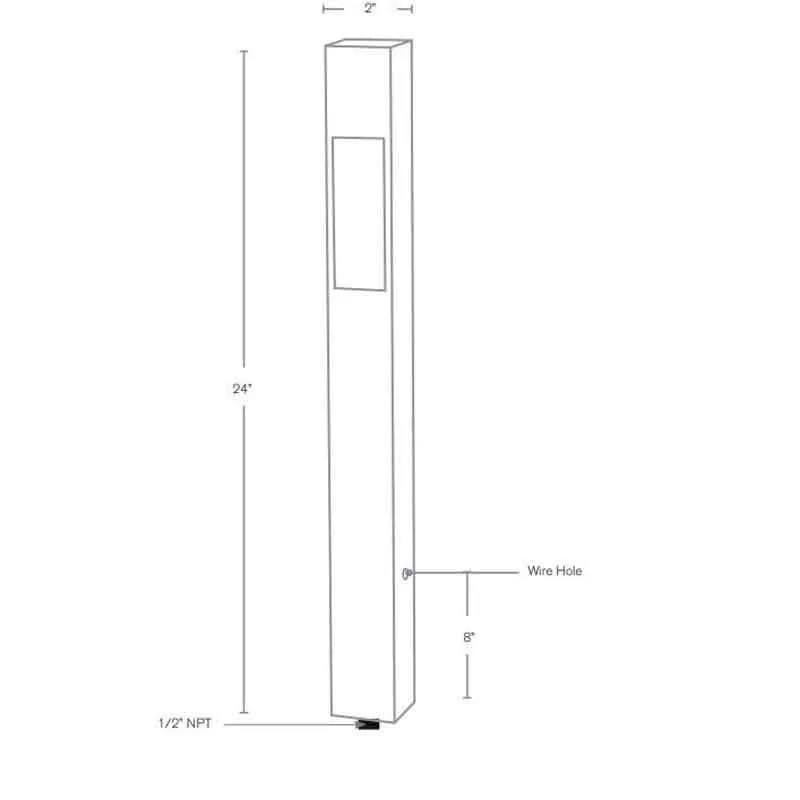 SPJ Lighting SPJ-CC24-2REC 2W LED Contemporary Pathlight 12V