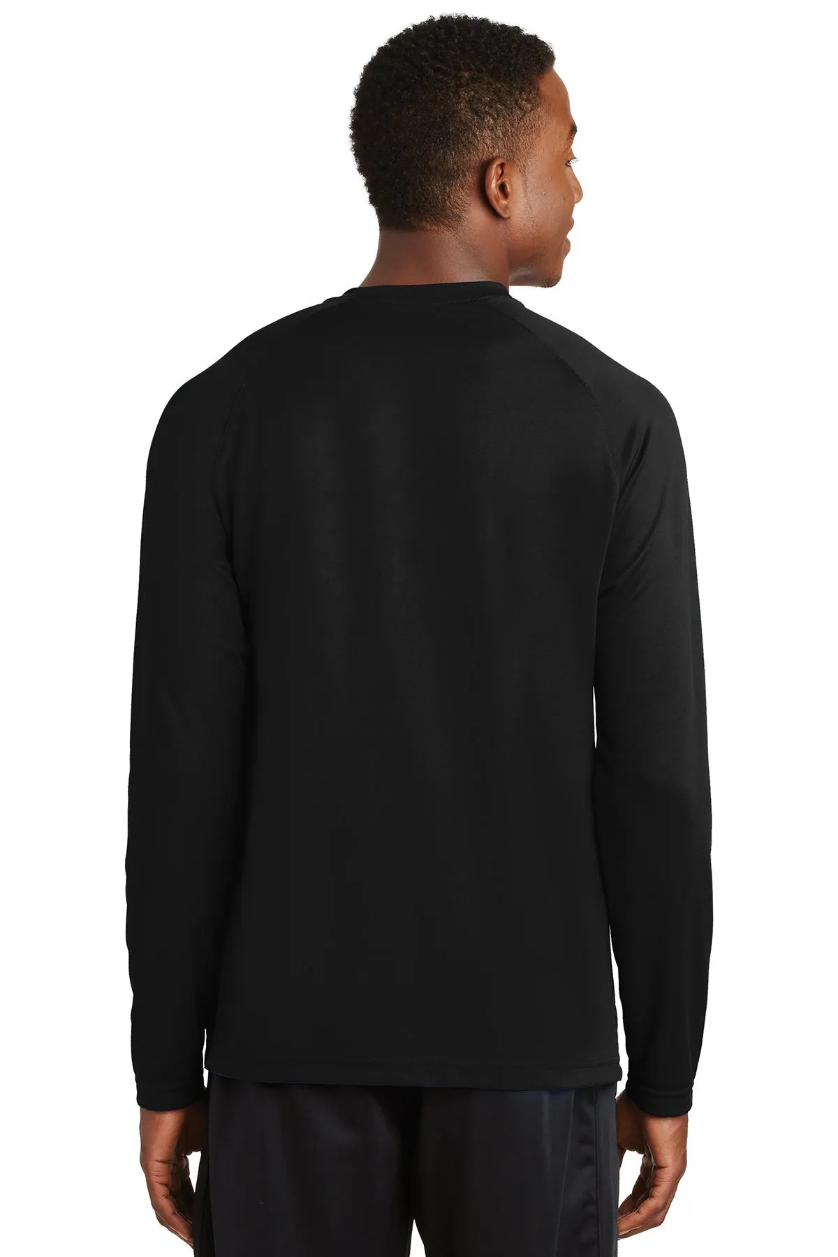 Sport-Tek Dry Zone Long Sleeve Custom Raglan T-Shirts, Black