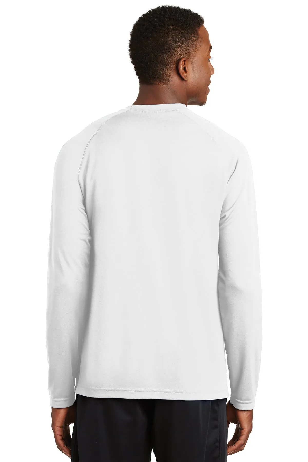 Sport-Tek Dry Zone Long Sleeve Customized Raglan T-Shirts, White