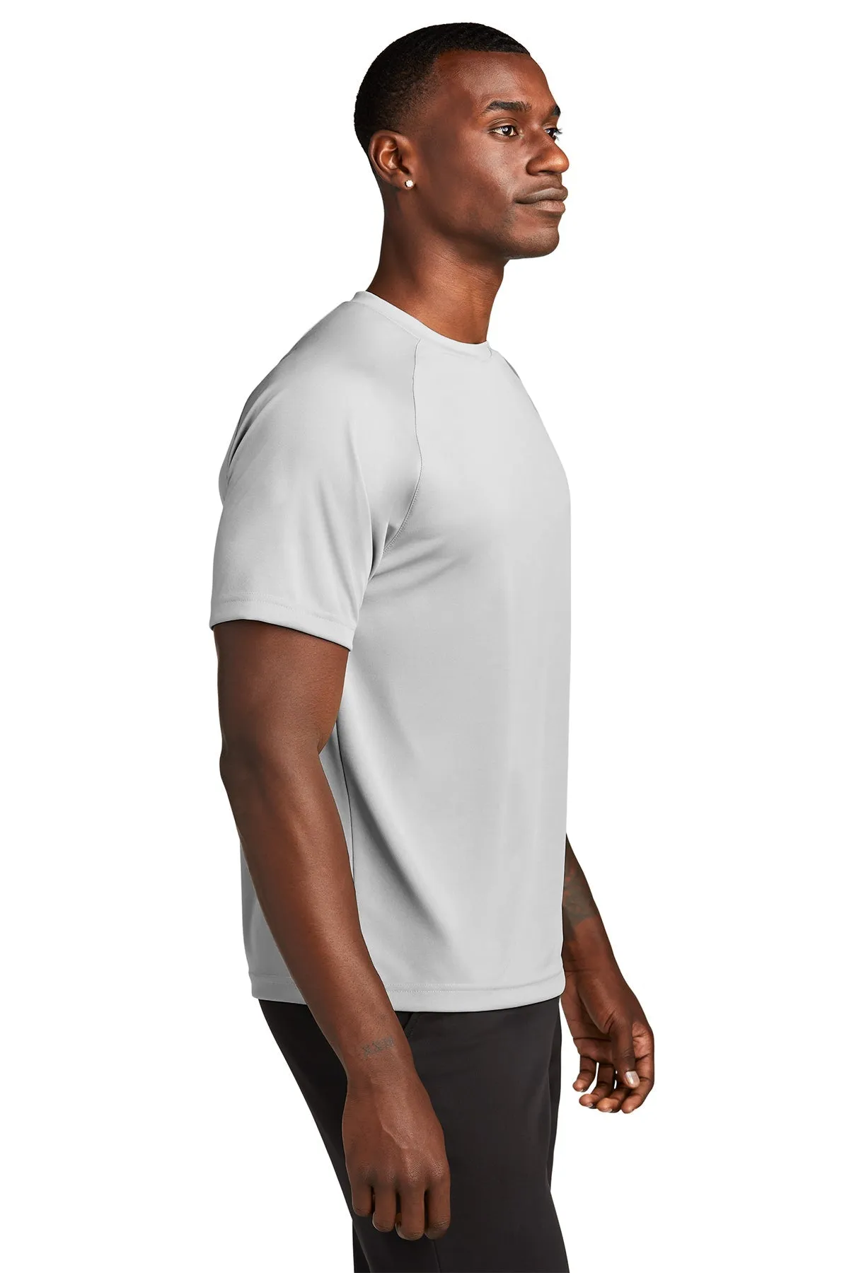 Sport-Tek Dry Zone Short Sleeve Customized Raglan T-Shirts, Silver