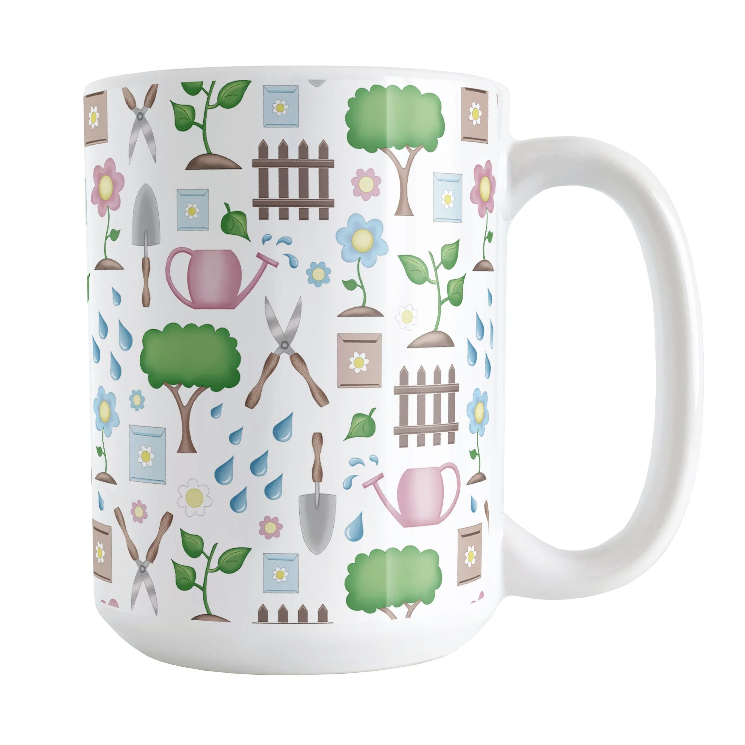 Spring Gardening Pattern Mug