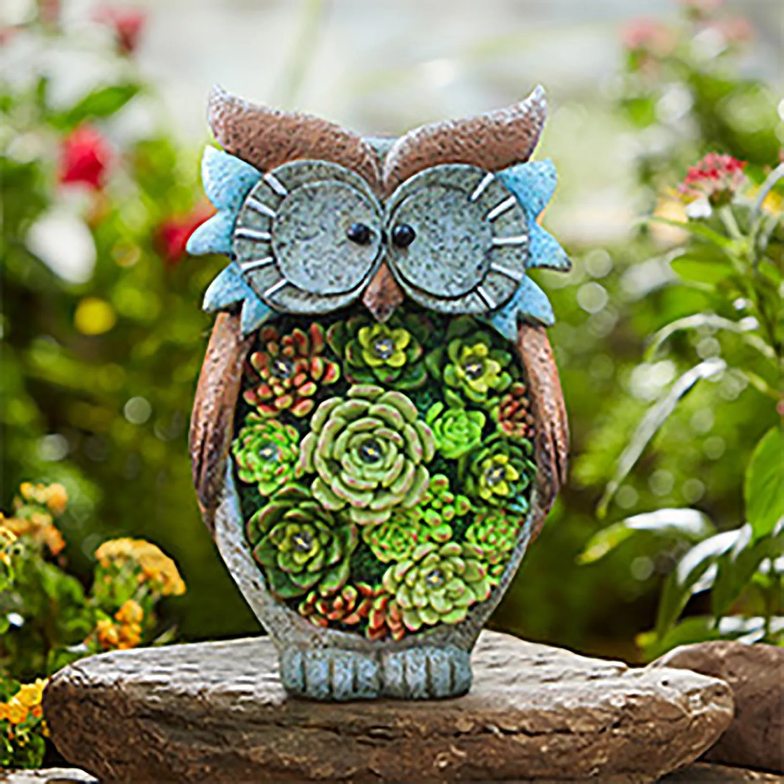 Starry Owl with Solar Led Lights