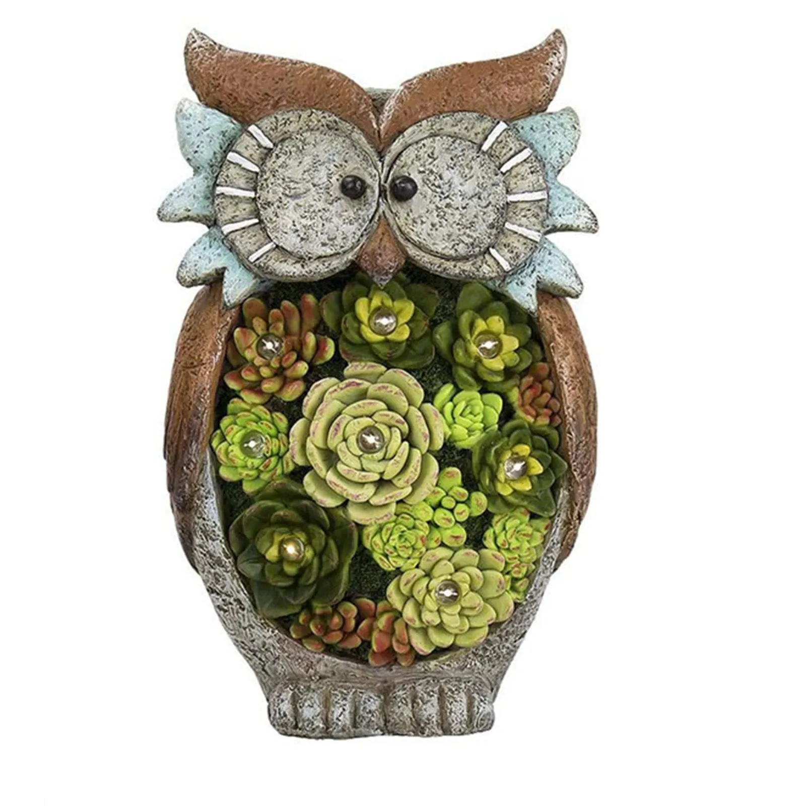 Starry Owl with Solar Led Lights