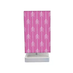 Table Lamp For Bedroom - Arrow Ends - Pink