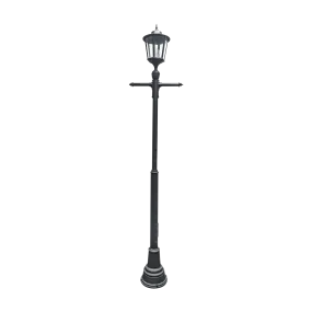 Thandeka 1 Light Black Resin Outdoor Pole with Clear Glass